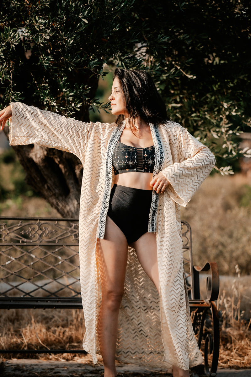 Swimwear Cover Up --> Cream